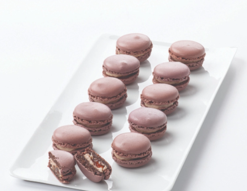 Image de la formule MACARON SALÉ MAGRET DE CANARD ORANGE *10 pièces