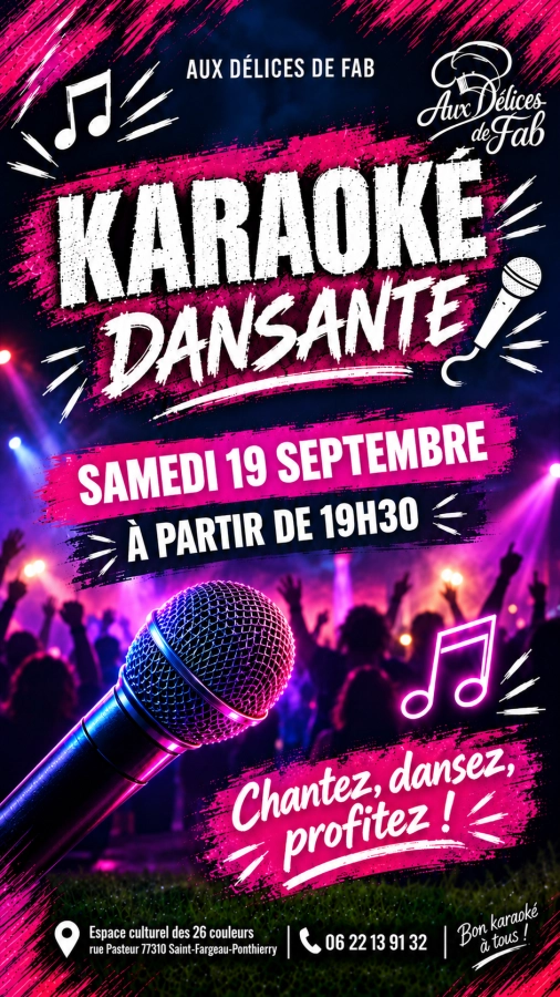 Karaoké dansant – samedi 19 septembre