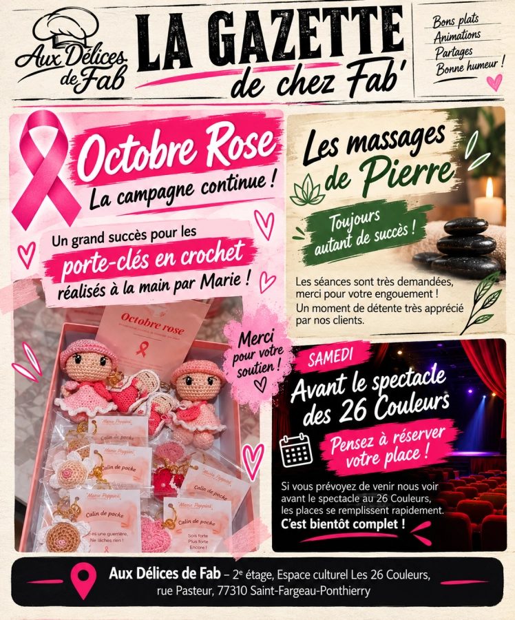 🎀 La campagne Octobre Rose continue chez Fab’ ! Gros succès pour les porte-clés…