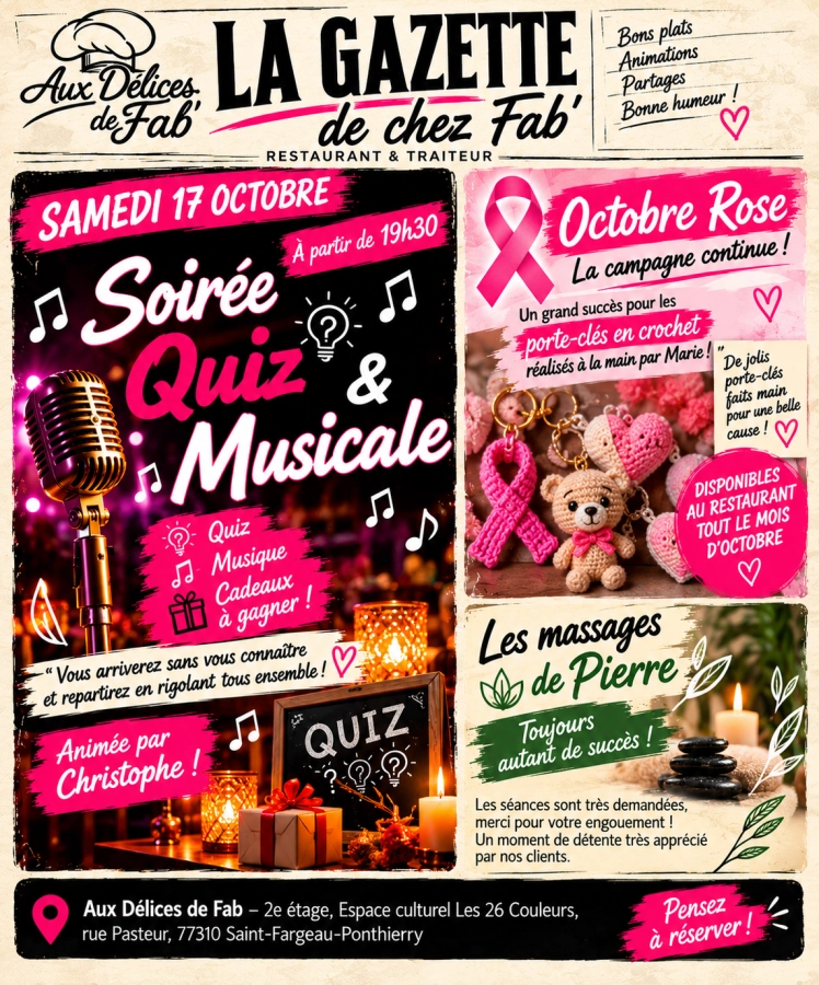 🎁 CE WEEK-END, FAB VOUS GÂTE ! ❤️ 🍔 Vendredi 16 et samedi 17 octobre, profitez…