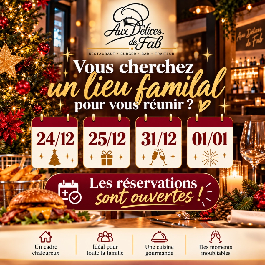 🎄✨ LES RÉSERVATIONS POUR LES FÊTES SONT OUVERTES ! 🥂 Et si vous partagiez les…